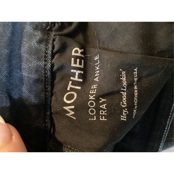 Mother The Looker Ankle Fray Jeans Sz 27 Stretch - Picture 4 of 9